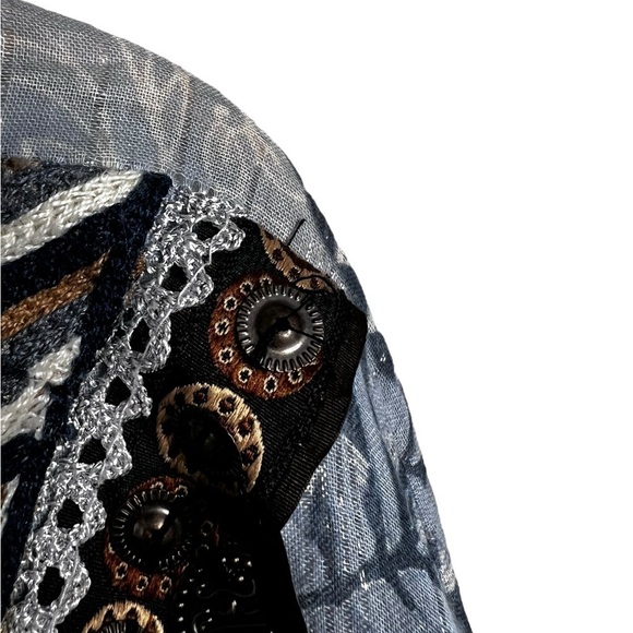 Gipsy Queen Paris Boho Embroidered Tassel Kaftan Tunic Dress 100% Cotton Boho - Picture 4 of 16